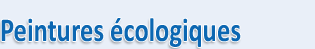 Peintures écologiques